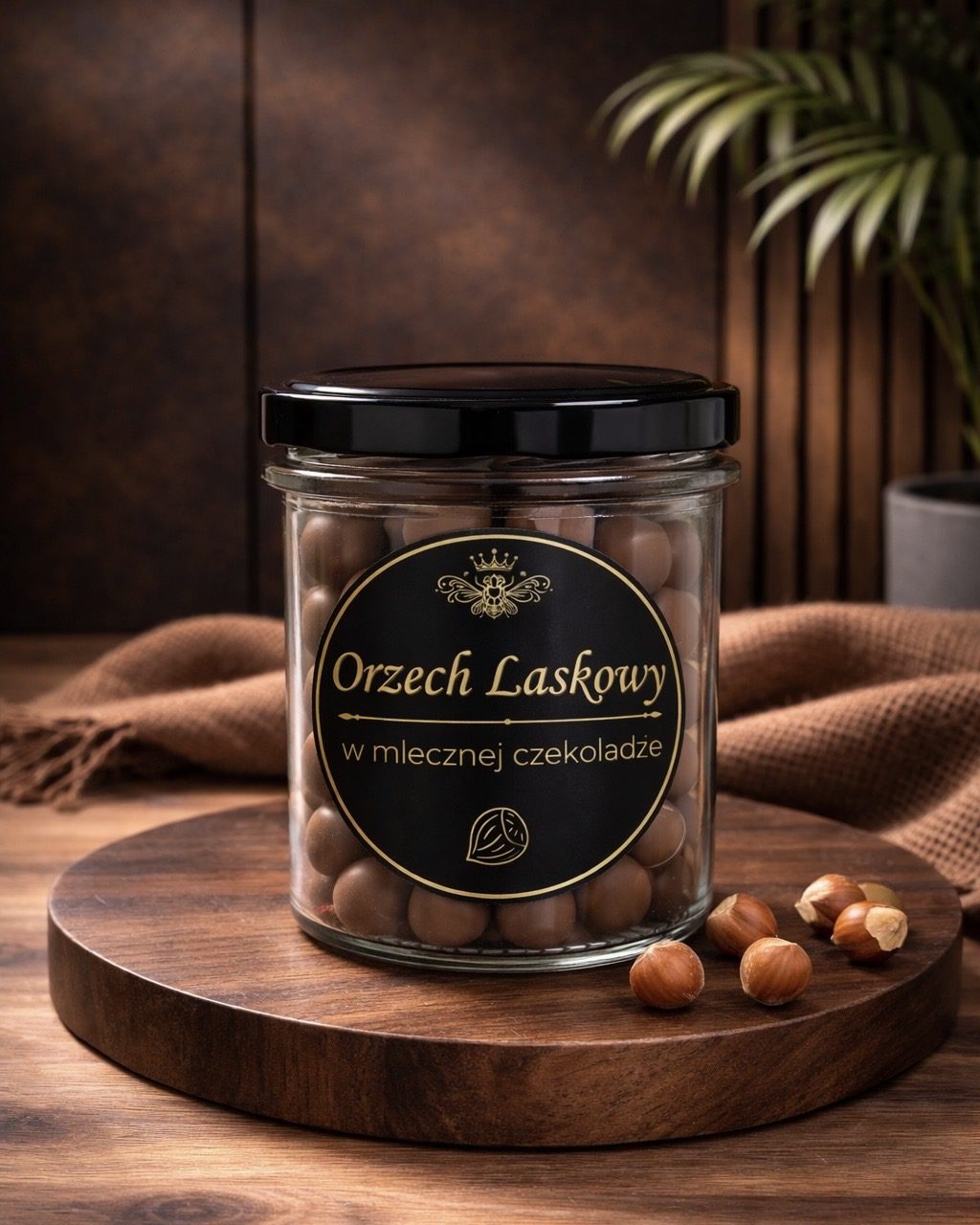 Orzech laskowy w mlecznej czekoladzie